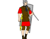 Coloriage Soldat romain colorié par anonyme