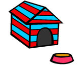 Coloriage Maison pour Chien colorié par Lilianna