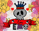 Coloriage Love Emo colorié par mandy