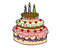 <span class='hidden-xs'>Coloriage de </span>Gâteaux d'anniversaire à colorier