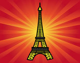 Coloriage Tour Eiffel colorié par anais2008
