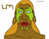 Coloriage Homme maya colorié par lomanlou