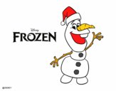 Coloriage Frozen Olaf de Noël colorié par lesteven
