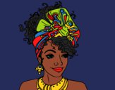 Coloriage Femme africaine colorié par KAKE2