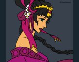 Coloriage Princesse chinoise colorié par KAKE2
