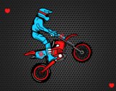 Coloriage Moto le trial colorié par hugomouton