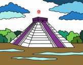 Coloriage Pyramide de Chichén Itzá colorié par esaucier