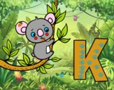 Coloriage K de Koala colorié par raphael