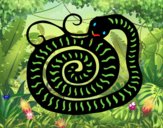 Coloriage Signe du serpent colorié par raphael
