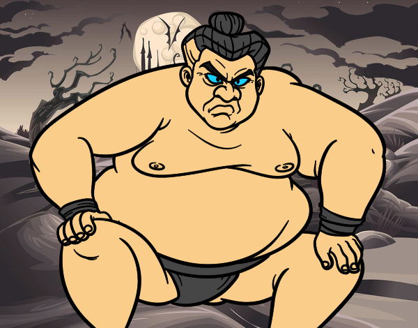Lutteur de sumo furieux