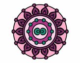 Coloriage Mandala méditation colorié par Vero
