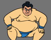 Lutteur de sumo furieux