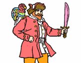 Pirate avec un perroquet