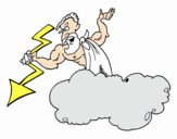 Zeus avec un foudre