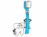Dent et brosse à dents
