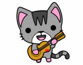 Chat guitariste