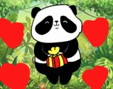 Panda avec un cadeau