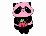 Panda avec un cadeau