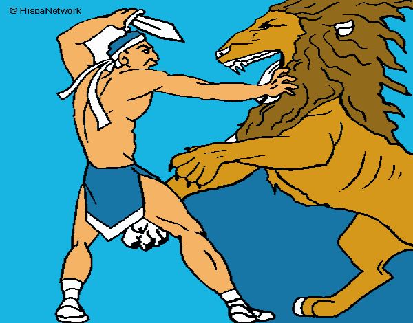 Gladiateur contre lion