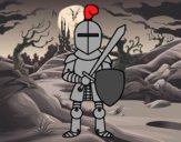 Chevalier avec épée et bouclier