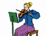 Dame violonniste