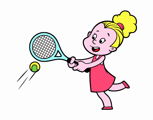 Fille jouant au tennis