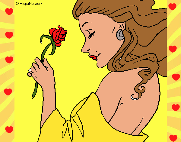 Princesse avec une rose