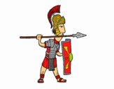 Soldat romain dans la défense