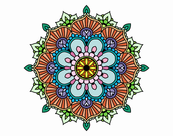 Mandala éclat floral